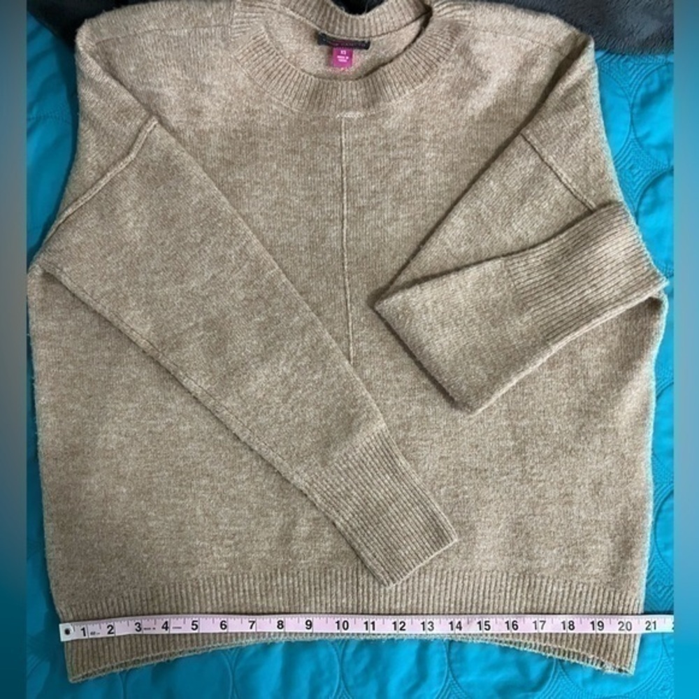 Vince Camuto drop sleeve sweater camel XS oversized boyfriend - Picture 11 of 12